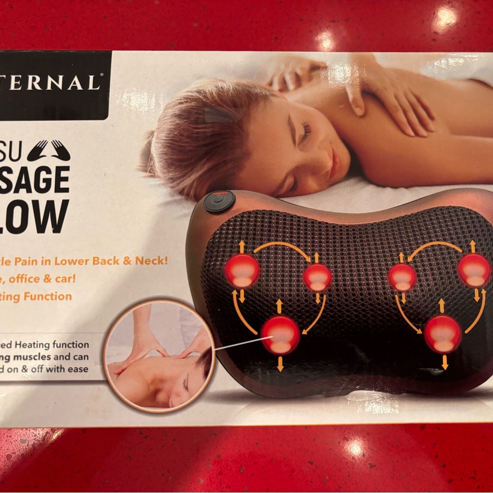Eterna Black and Red Massage Cushion